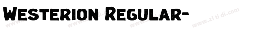 Westerion Regular字体转换 Westerion Regular字体转换